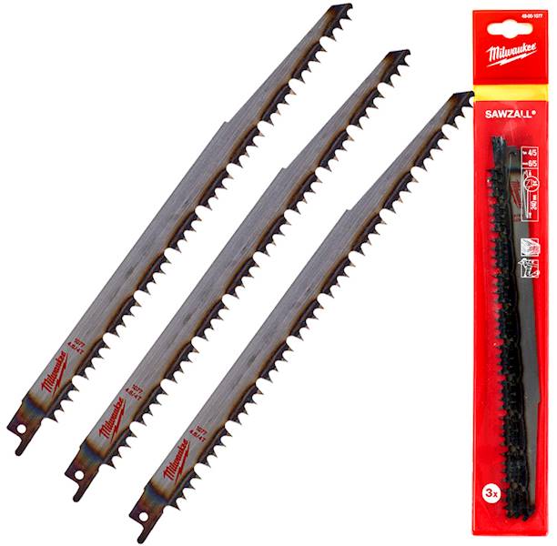 Brzeszczot Drewno Drzewo PCV 24cm Milwaukee 3szt. - 48001077