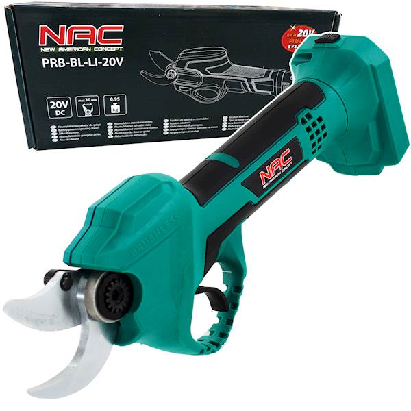 Sekator akumulatorowy do gałęzi NAC PRB-BL-LI-20V 30mm MOCNY LEKKI