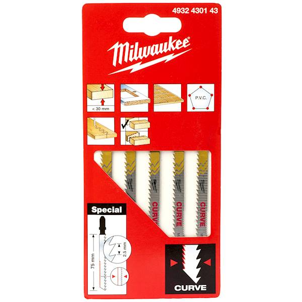 Brzeszczoty do wyrzynarki T Drewno PCV Milwaukee - 4932430143