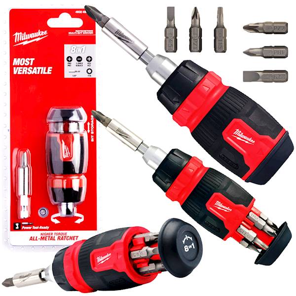 Śrubokręt wkrętak z grzechotką 8W1 Milwaukee - 4932480581