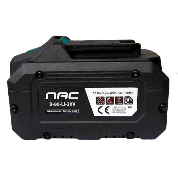 Akumulator 20V NAC B-80-LI-20V 8Ah