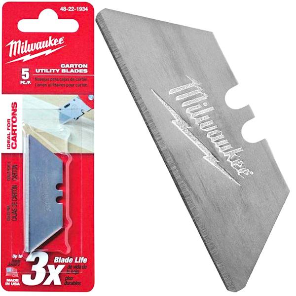 Ostrza zapasowe trapezowe zaokrąglone Milwaukee 3 sztuki - 48221934