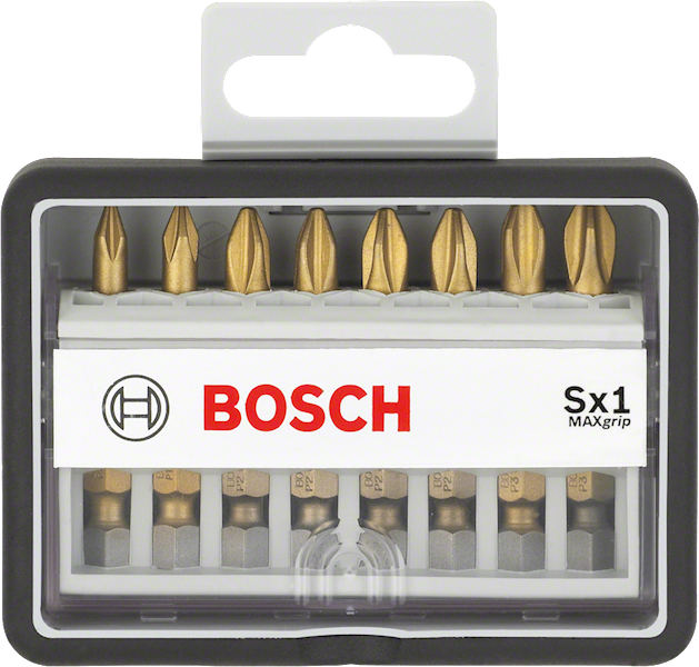 ROBUST BITY PH1-PH3x 8EL. MAX GRIP  BOSCH 2607002570