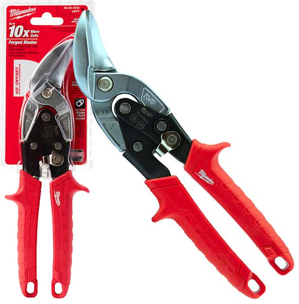 Nożyce do cięcia blachy lewe odgięte Milwaukee - 48224512