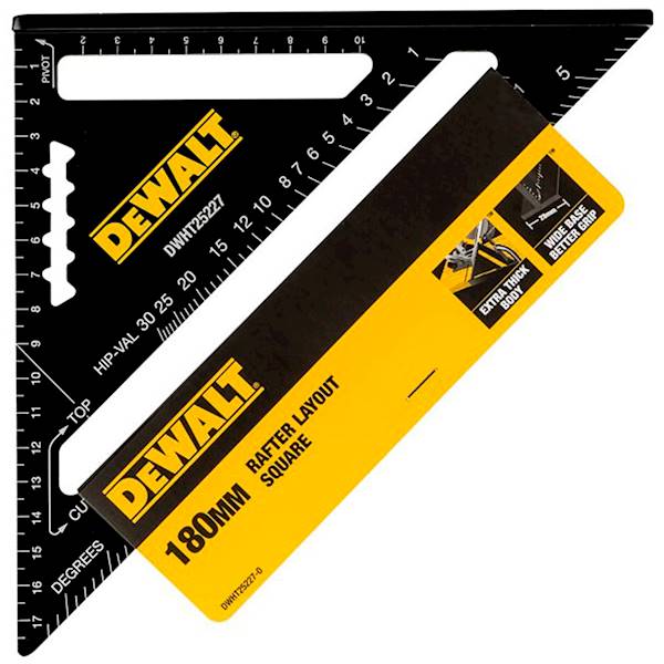 Kątownik ciesielski metryczny DeWalt 18cm   DWHT25227-0