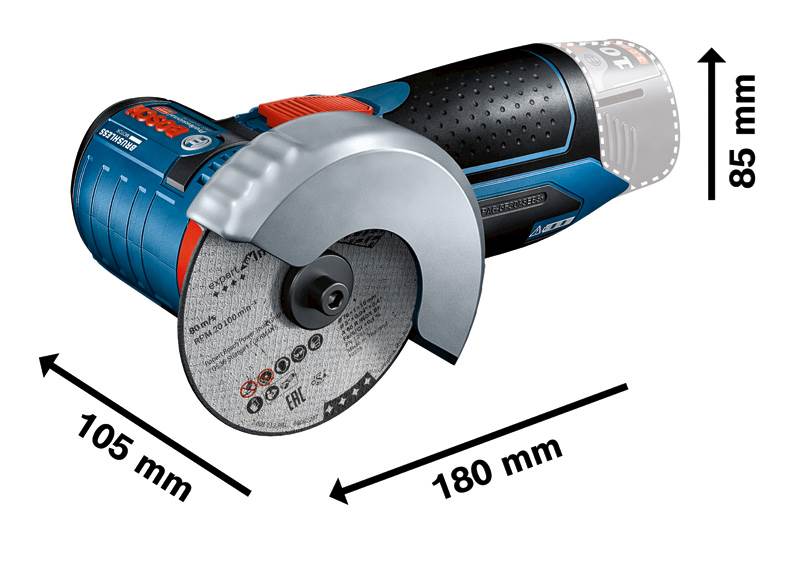 SZLIFIERKA KĄTOWA BOSCH GWS 12V-76 2X3.0AH