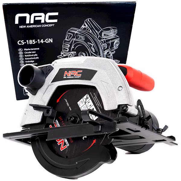 Piła pilarka tarczowa 185mm 1400W NAC CS-185-14-GN