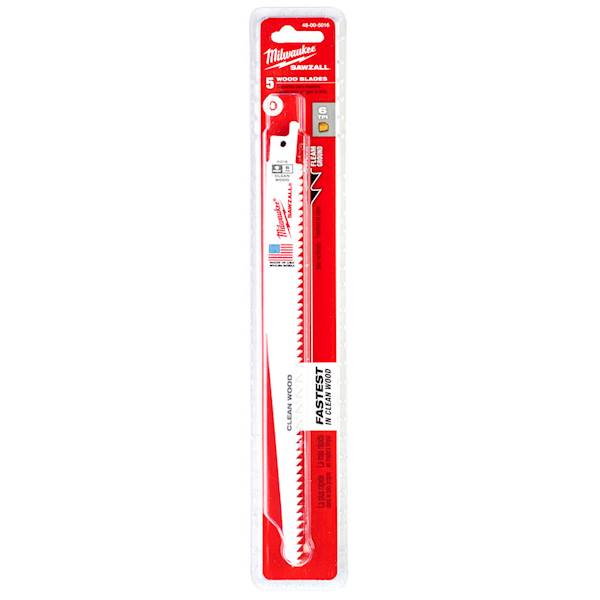 5x Brzeszczot drewno plastik 230mm 6TPI Milwaukee - 48005016