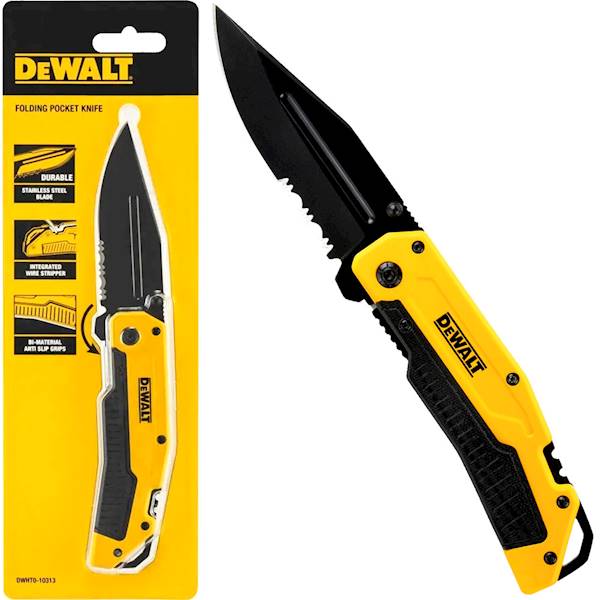 Nóż składany z ząbkami 82mm DeWalt DWHT0-10313