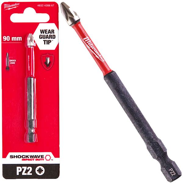 Bit udarowy PZ2 90mm SHOCKWAVE Milwaukee - 4932430867