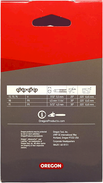 Łańcuch do piły 30cm 12" 45ogniw 3/8x1,3mm OREGON 91PX045