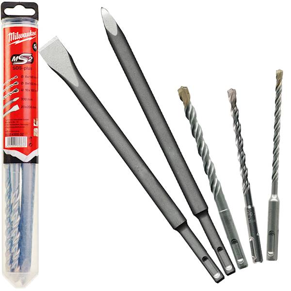 Zestaw wierteł i dłut SDS+ Milwaukee M2 - 4932430002