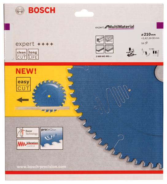 PIŁA TARCZOWA BOSCH EXPERT MULTI 210X30X2,4 54Z  2608642492