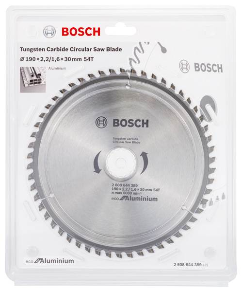 PIŁA TARCZOWA BOSCH ECO ALUMINIUM 190X2,2X30 Z54  2608644389