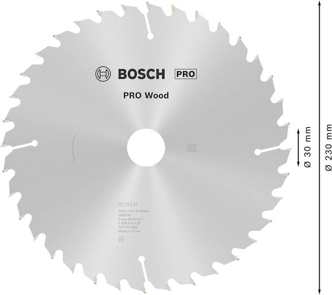PIŁA TARCZOWA BOSCH OPTILINE 230x2,8x30 Z36 2608640628