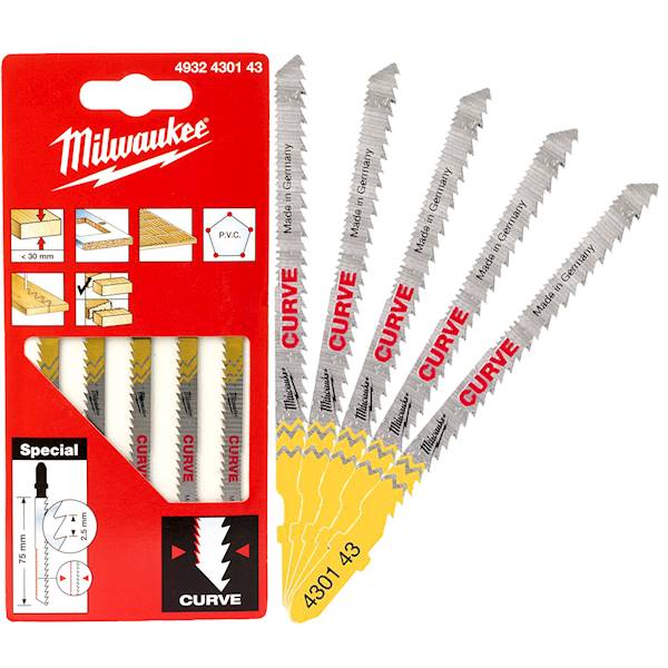 Brzeszczoty do wyrzynarki T Drewno PCV Milwaukee - 4932430143