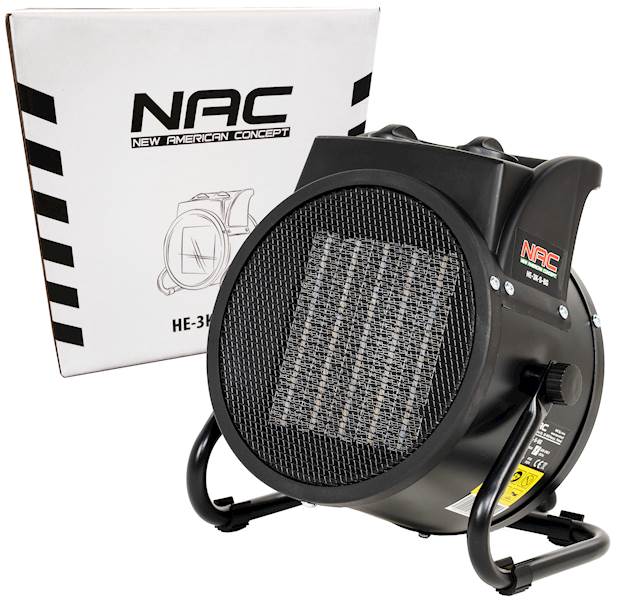 Nagrzewnica elektryczna NAC HE-3K-S-BG 3000W CERAMICZNA PTC Termostat