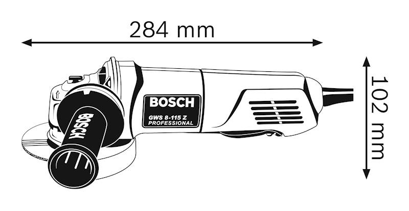 SZLIFIERKA KĄTOWA BOSCH GWS 8-115  800W 115mm