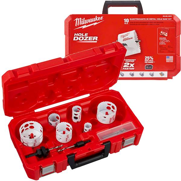 Zestaw otwornic do metalu drewna 25-76mm Milwaukee - 49224201