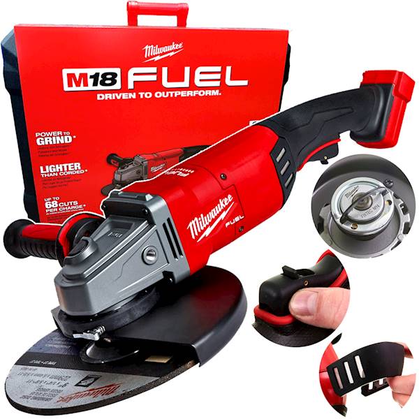 Szlifierka kątowa akumulatorowa 230mm Milwaukee M18FLAG230XPDB-0C - System FIXTEC - 4933464114