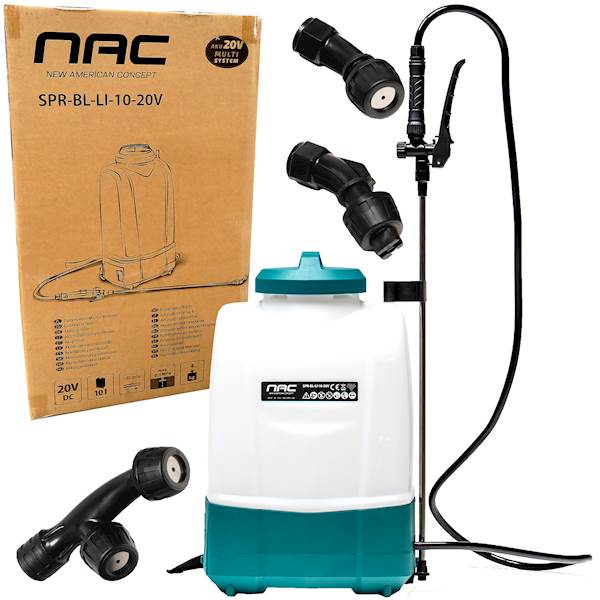 Opryskiwacz plecakowy NAC SPR-BL-LI-10-20V 10l 1l/min 3bar
