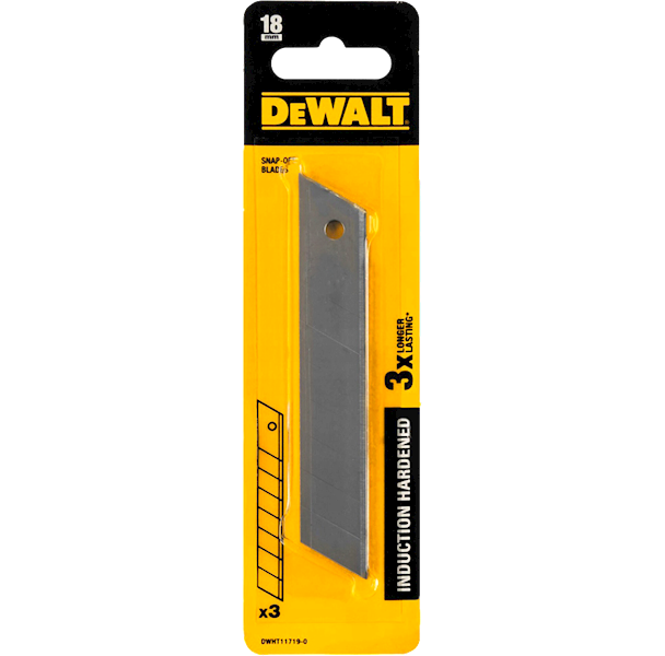 Ostrza do noża do tapet 18mm 3szt DeWalt   DWHT11719-0