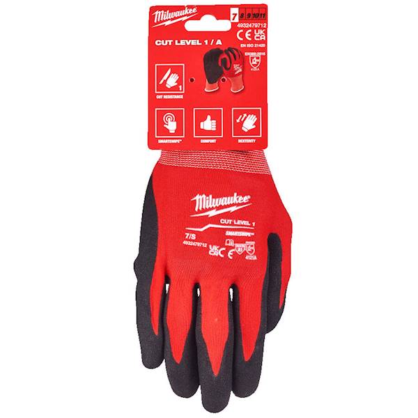 Rękawice robocze antyprzecięciowe Milwaukee Level 1/A roz. 7/S - 4932479712