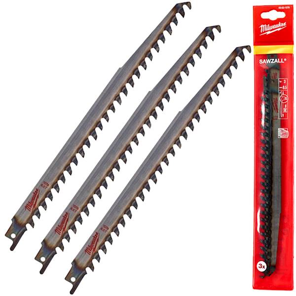 Brzeszczot Drewno Drzewo PCV 24cm Milwaukee 3szt. - 48001078