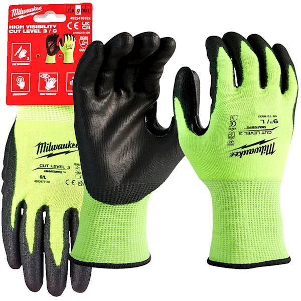 Rękawice FLUO antyprzecięciowe 3/C Milwaukee 10/XL - 4932478133