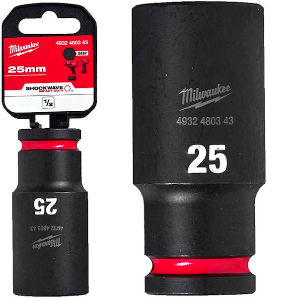 Nasadka udarowa sześciokątna 1/2 Milwaukee 25mm   4932480343
