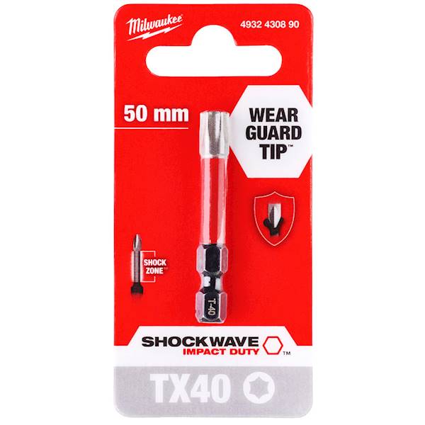 Bit Udarowy SHOCKWAVE TX40 50mm   Milwaukee 4932430890