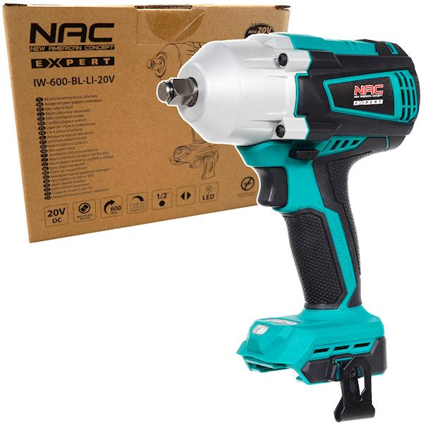 Klucz udarowy 600Nm 20V NAC IW-600-BL-LI-20 Bezszczotkowy