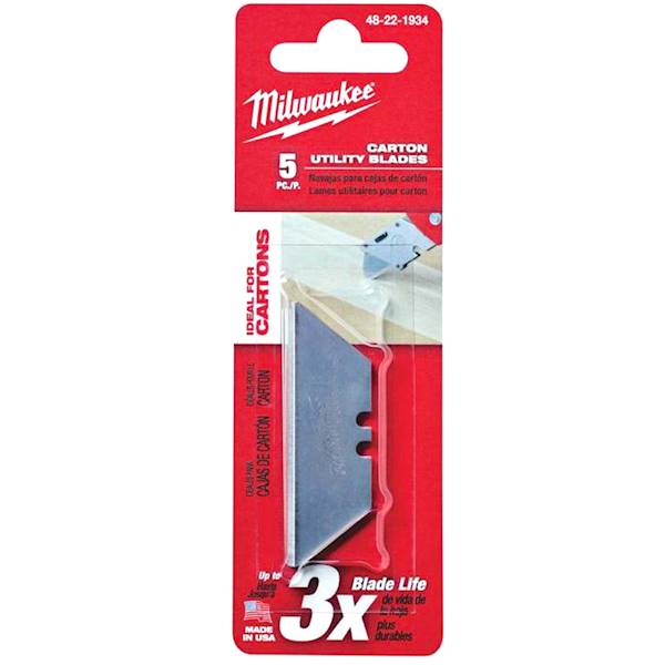 Ostrza zapasowe trapezowe zaokrąglone Milwaukee 3 sztuki - 48221934