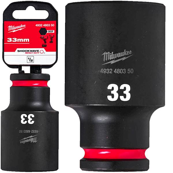 Nasadka udarowa sześciokątna 1/2 Milwaukee 33mm   4932480350