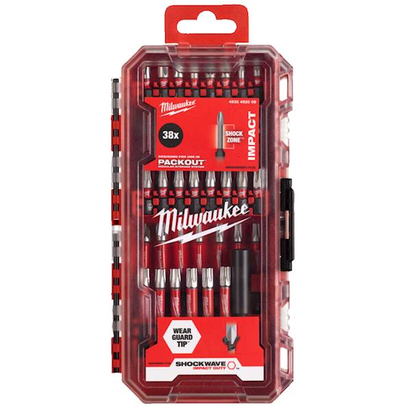 Zestaw bitów 38szt. SHOCKWAVE Milwaukee 4932492009 Udarowe !