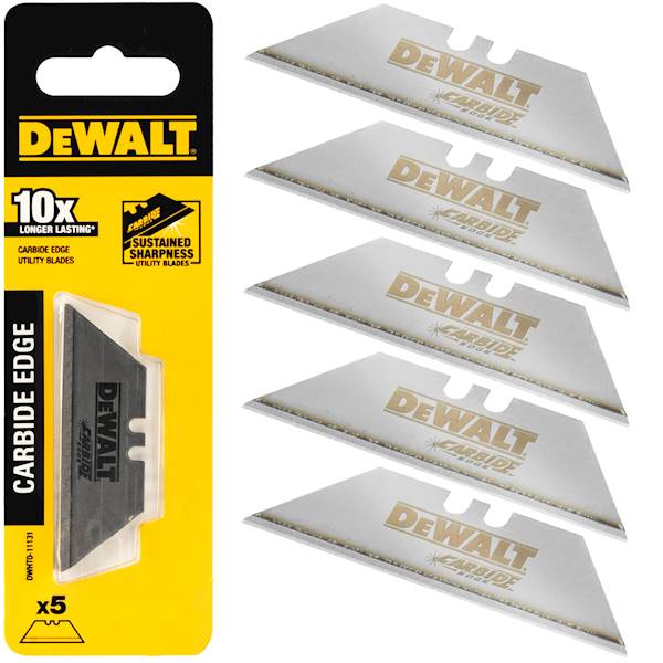 Ostrza do noża trapezowe 5szt DeWalt Carbide   DWHT0-11131