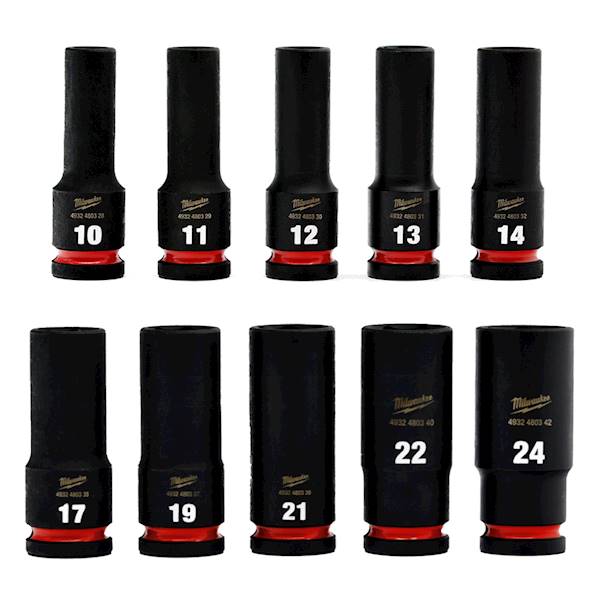 Zestaw nasadek udarowych 1/2" 10szt Milwaukee   4932480457