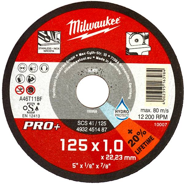 Tarcza tnąca Pro+ INOX 125x1 Milwaukee 4932451487