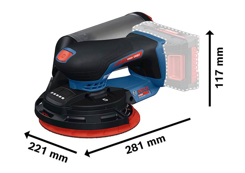 SZLIFIERKA MIMOŚRODOWA 150mm BOSCH EXPERT EXEX 18V-150-5 0601372901