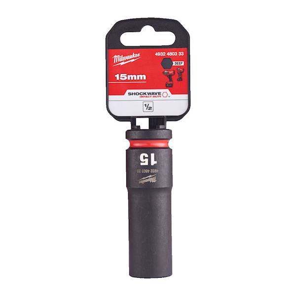 Nasadka udarowa 6-kątna DŁUGA 1/2 Milwaukee 15mm   4932480333