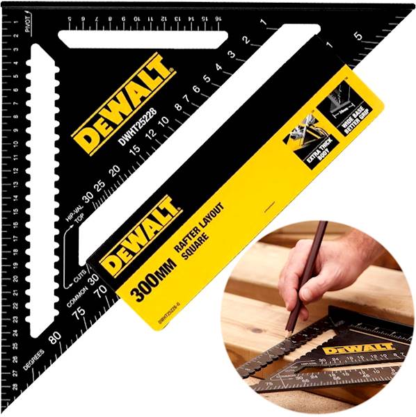 Kątownik ciesielski metryczny DeWalt 30cm   DWHT25228-0