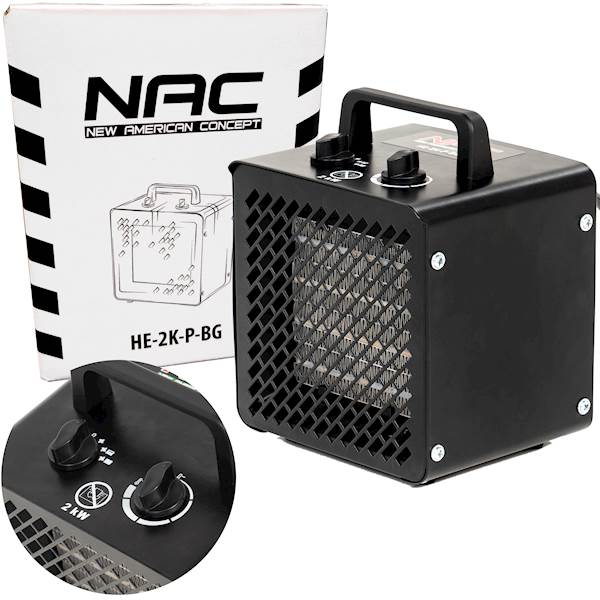 Nagrzewnica elektryczna NAC HE-2K-P-BG 2000W CERAMICZNA PTC Termostat
