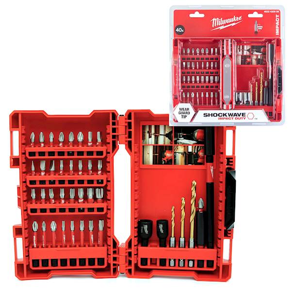 Zestaw bitów 40szt. SHOCKWAVE Milwaukee 4932430908 Udarowe !