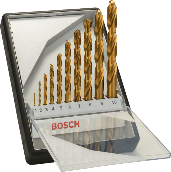 ROBUST WIERTŁA HSS-TiN 1-10mm 10EL. BOSCH 2607010536