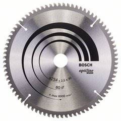 PIŁA TARCZOWA BOSCH OPTILINE 254x2,5x30 Z80  2608640437
