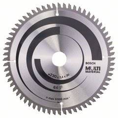 PIŁA TARCZOWA BOSCH MULTI-MATERIAL 230x2,4x30 Z64  2608640513