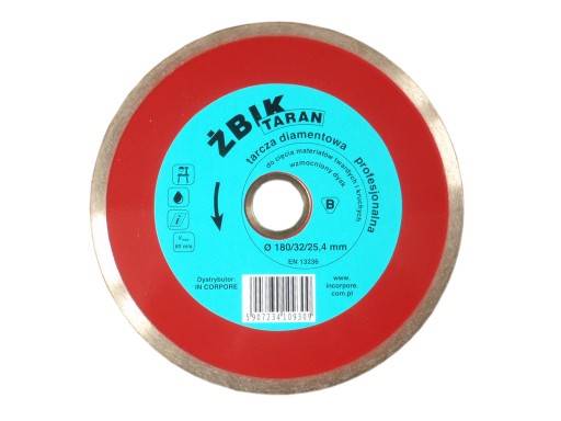 TARCZA DIAMENTOWA ŻBIK 180 TARAN 32/25,4