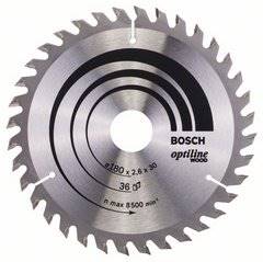PIŁA TARCZOWA BOSCH OPTILINE 180x2,6x30/20 Z36  2608640609