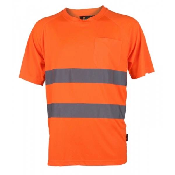 KOSZULKA T-SHIRT ODBLASK.COOLPASS POMARAŃCZ. XXXL