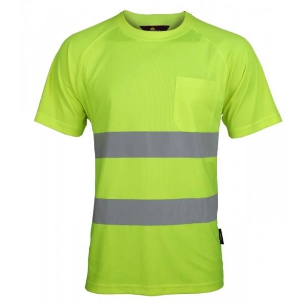 KOSZULKA T-SHIRT ODBLASK.COOLPASS ŻÓŁTA XXXL